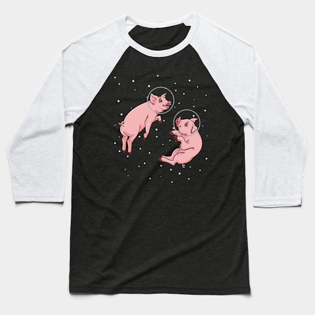 Pig Gifts For Pig Lovers Farmer Pigs Women Swine Astronaut Pig Baseball T-Shirt by PomegranatePower